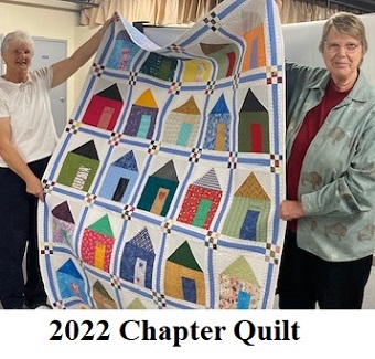 Our chapter made a quilt as a fundraising project