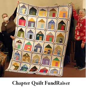 Our chapter made a quilt as a fundraising project